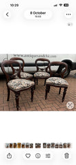 Balloon Back Set Of 4 Mahogany Dining Chairs.