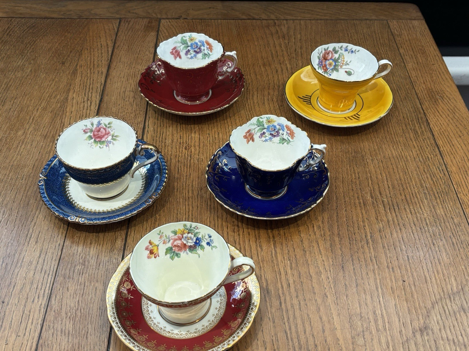 6 Aynsley Cups & Saucers