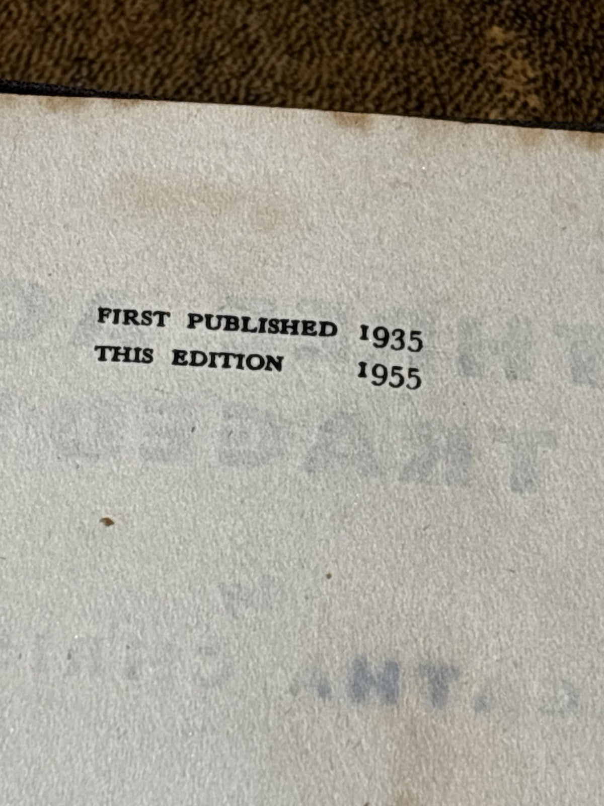 Agatha Christie. Featuring Hercule Poirot In Three Act Tragedy. 1955 Hardback