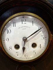 Art Deco Oak Based  Chiming Mantle Clock.