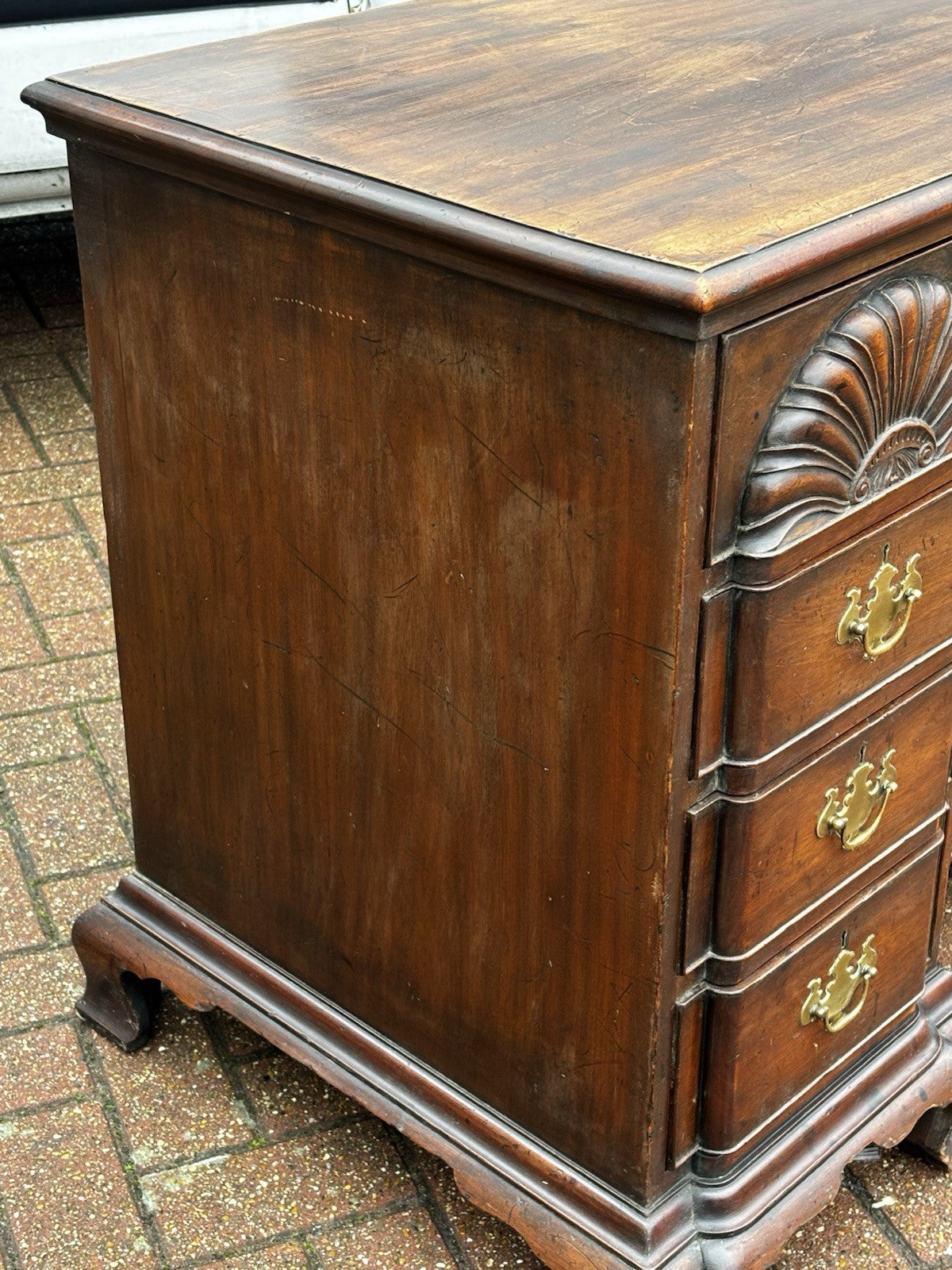 Antique Mahogany Rhode Island Desk, In The Style Of John Townsend.