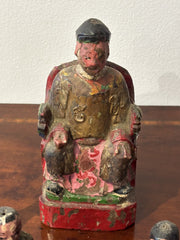Antique Collection Of Chinese Wooden Figures