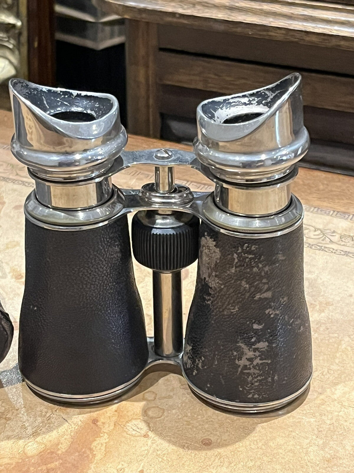 Antique Binoculars, In Original Leather Case, Superb Quality