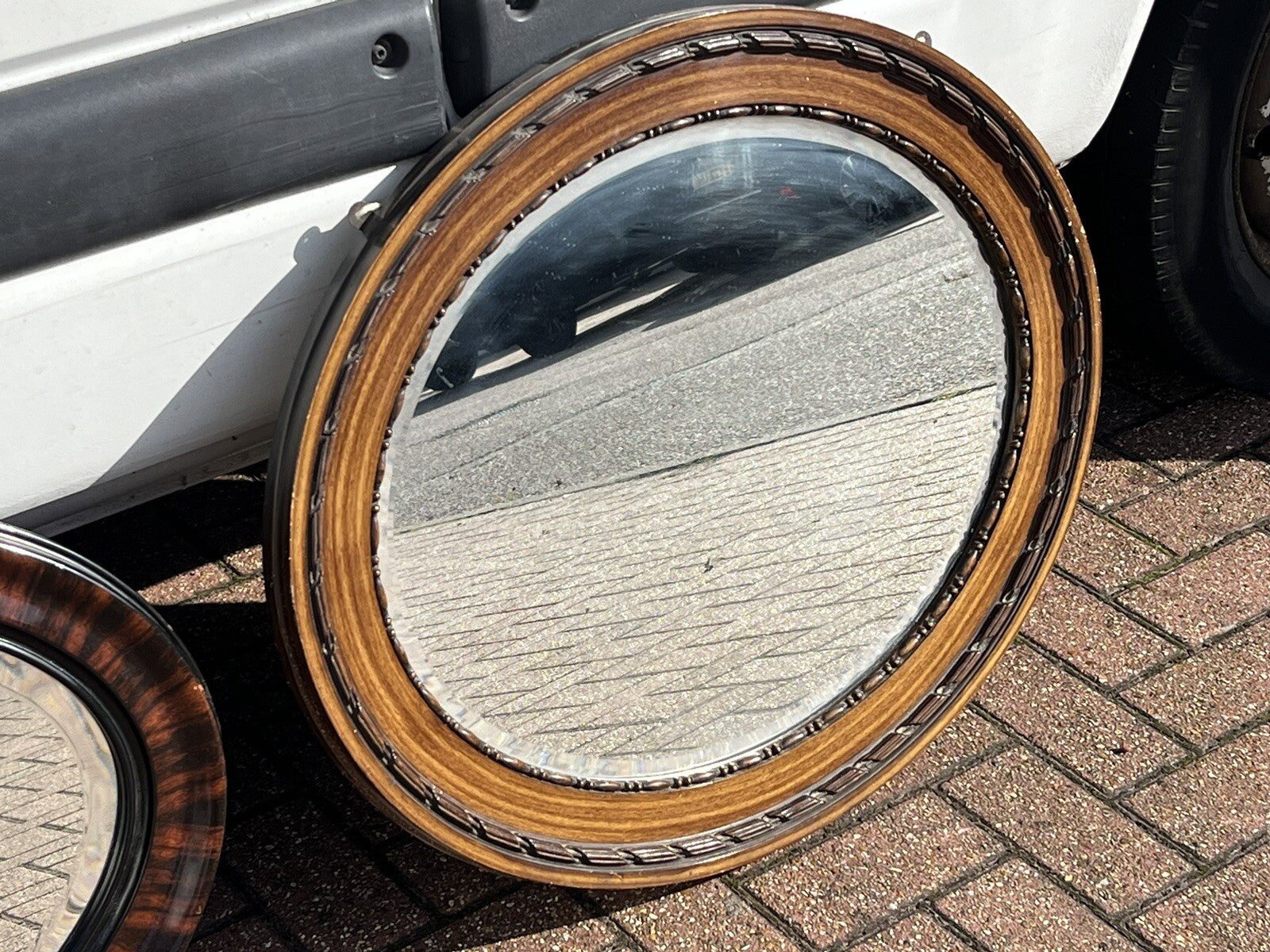 1930's Wall Mirrors. Bevelled Edge Glass.