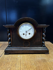 Art Deco Oak Based  Chiming Mantle Clock.