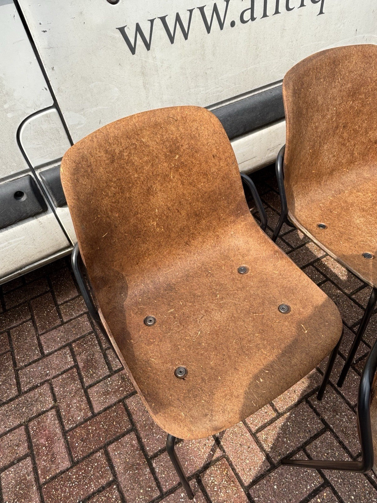 6 Designer Vepa Hemp Chairs. Stacking Chairs.