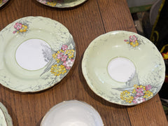 6 Aynsley Cups & Saucers. With Milk Jug And Sugar Bowl