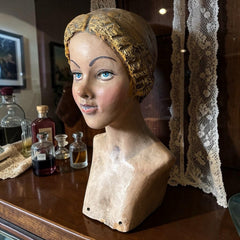Art Deco Mannequin/ Milliners Head, Heavy Pottery Model, Superb Quality
