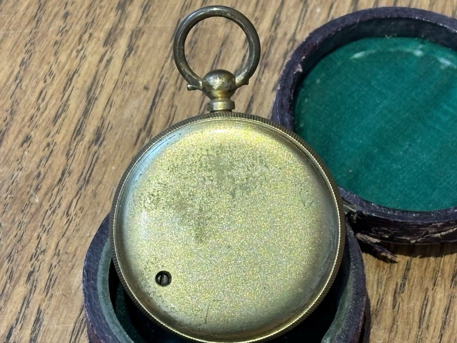 Antique Pocket Barometer Altimeter In Original Leather Case.