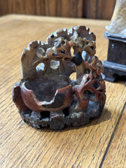 3 Antique Chinese Soapstone Figures