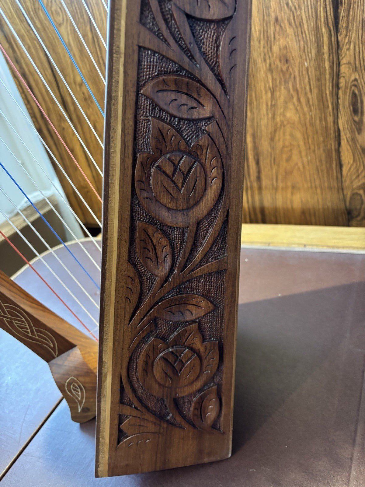 22 String Walnut Celtic Harp.