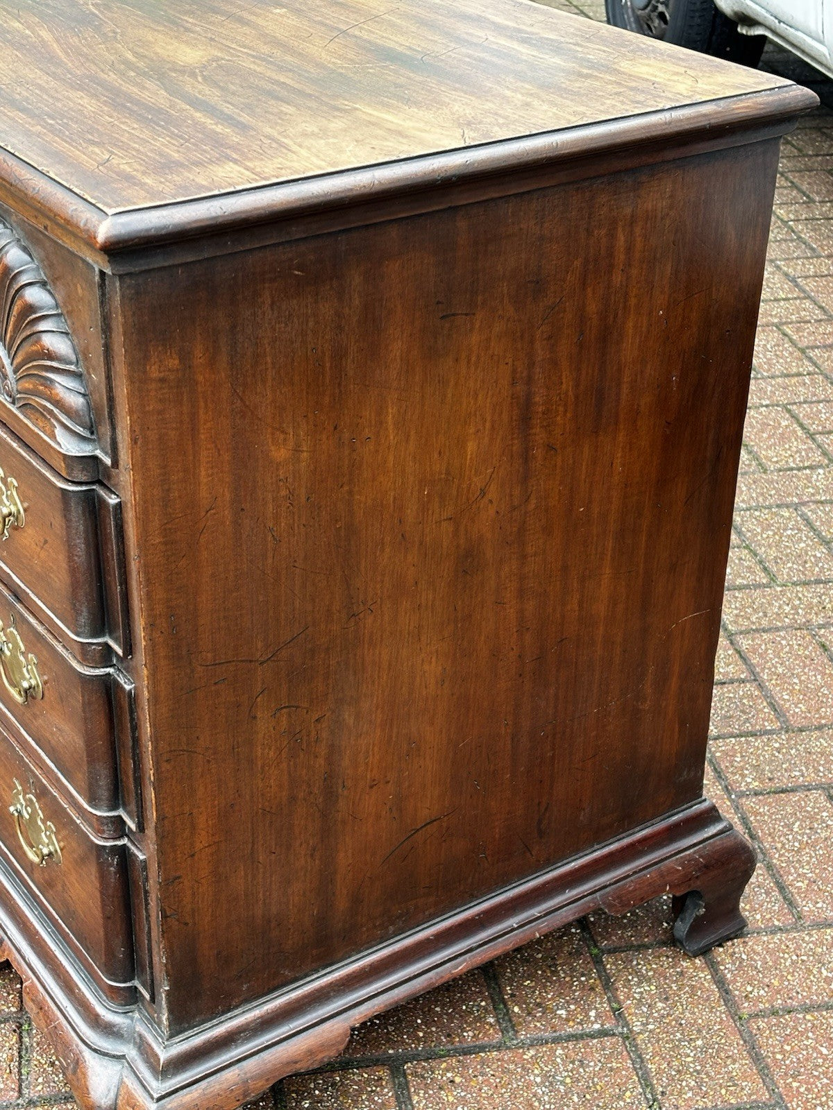 Antique Mahogany Rhode Island Desk, In The Style Of John Townsend.