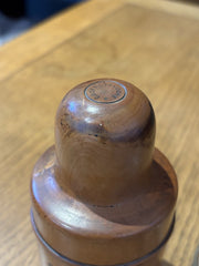 Antique Treen Castor Oil  Bottle Holder With Bottle. All Original