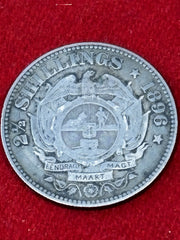 1896 SOUTH AFRICA SILVER 2 1/2 SHILLING