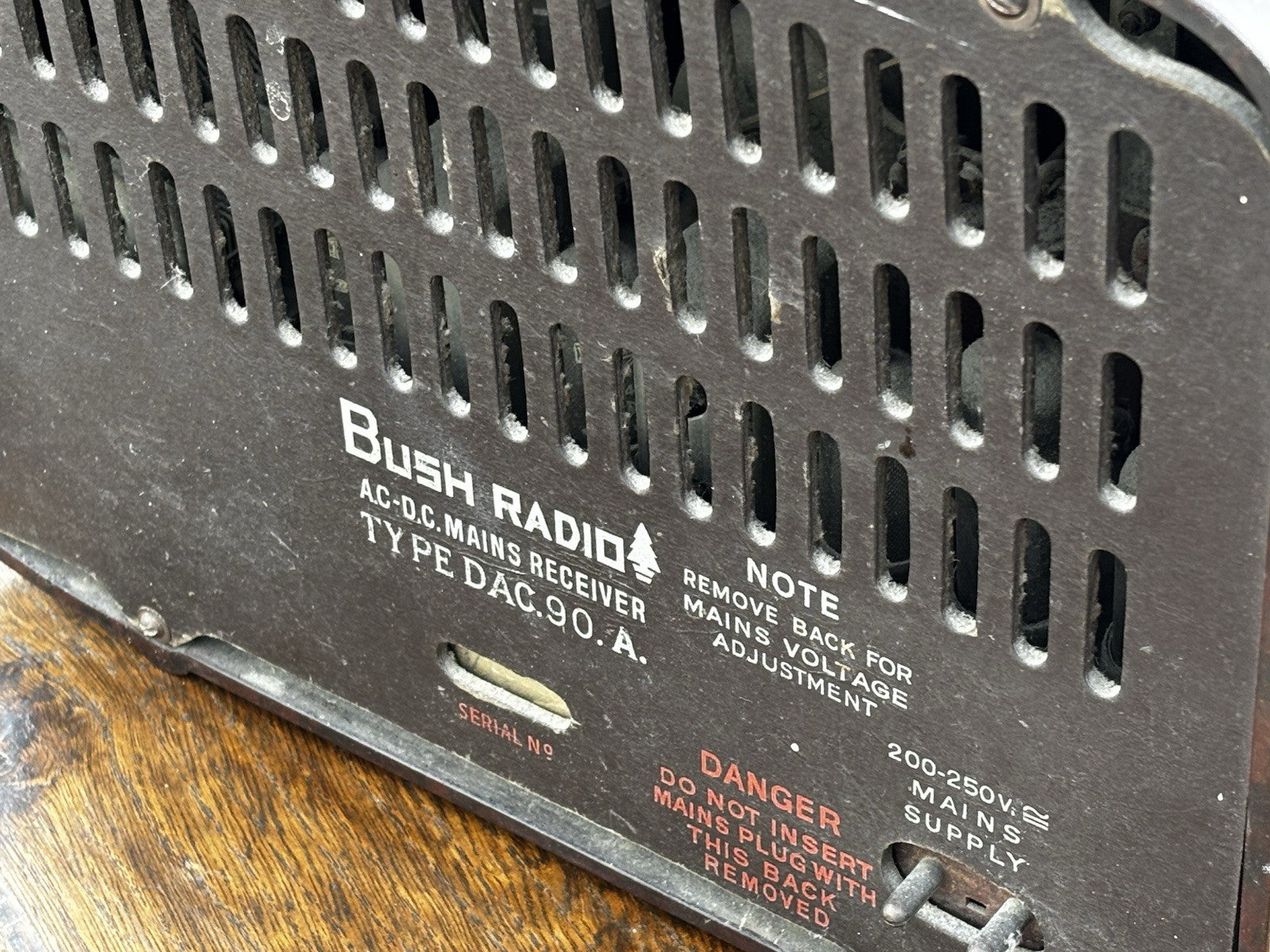 Art Deco Bakelite Valve Radio.