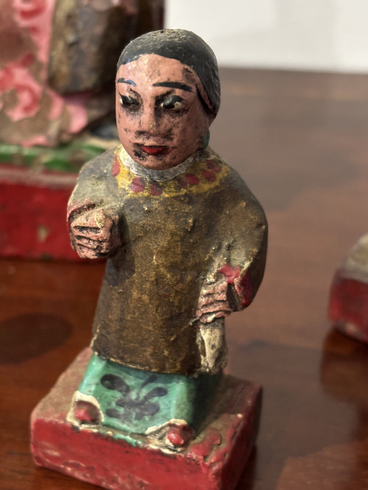 Antique Collection Of Chinese Wooden Figures