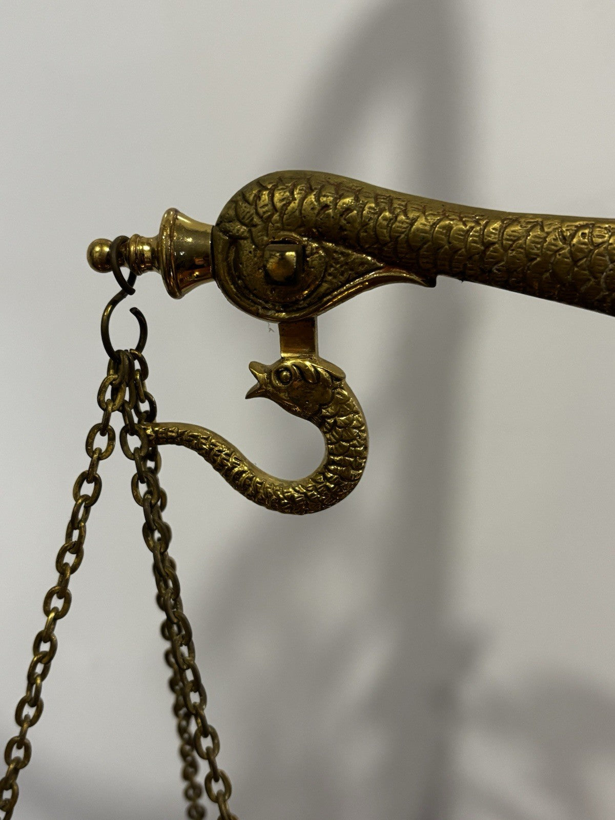 Apothecary Brass Scales , Decorated With Fishes. Good Quality. Large In Size