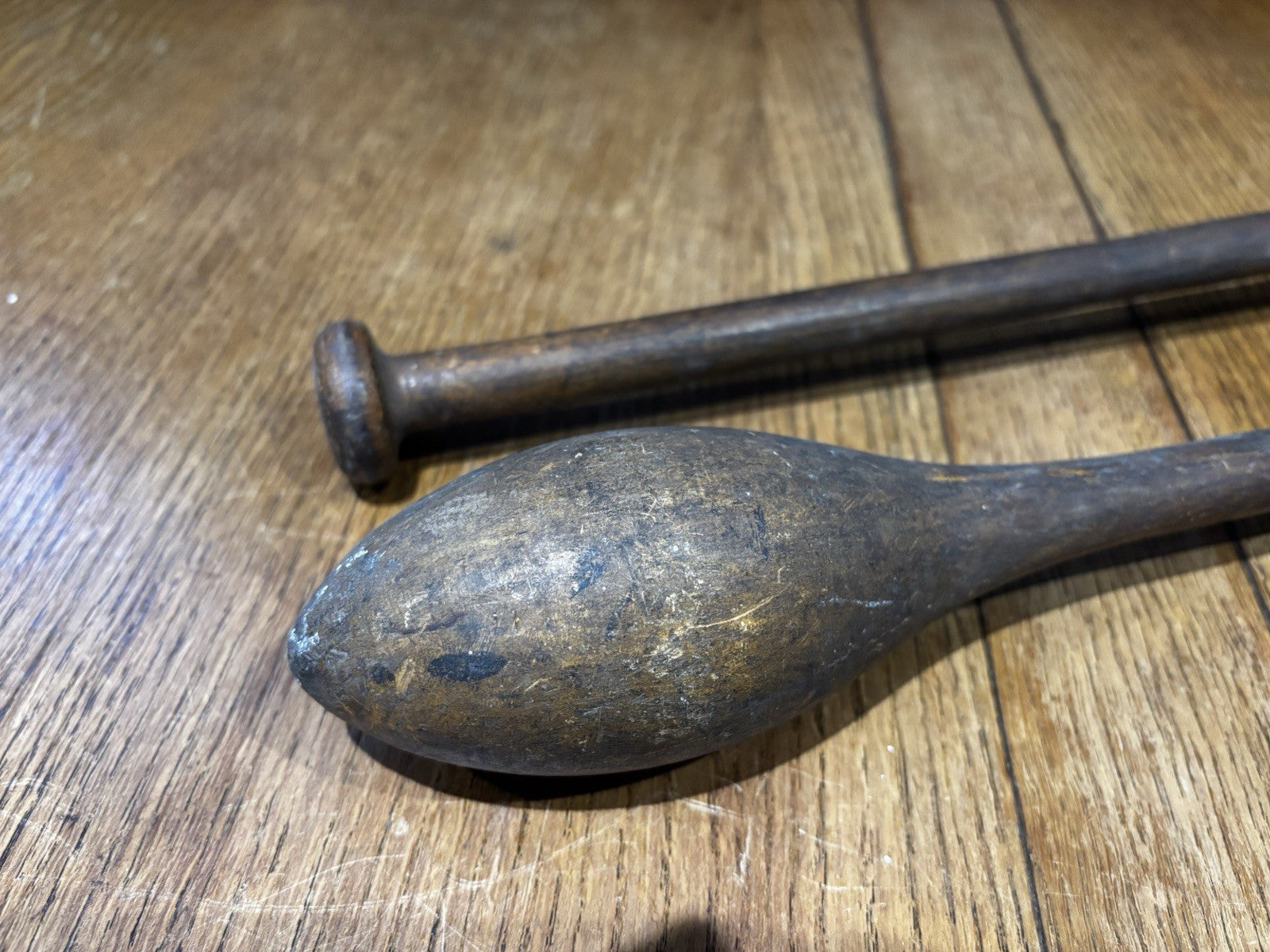 1920's Wooden Exercise Clubs