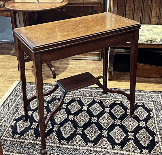 Antique Arts & Crafts Oak & inlaid Games / Card Table