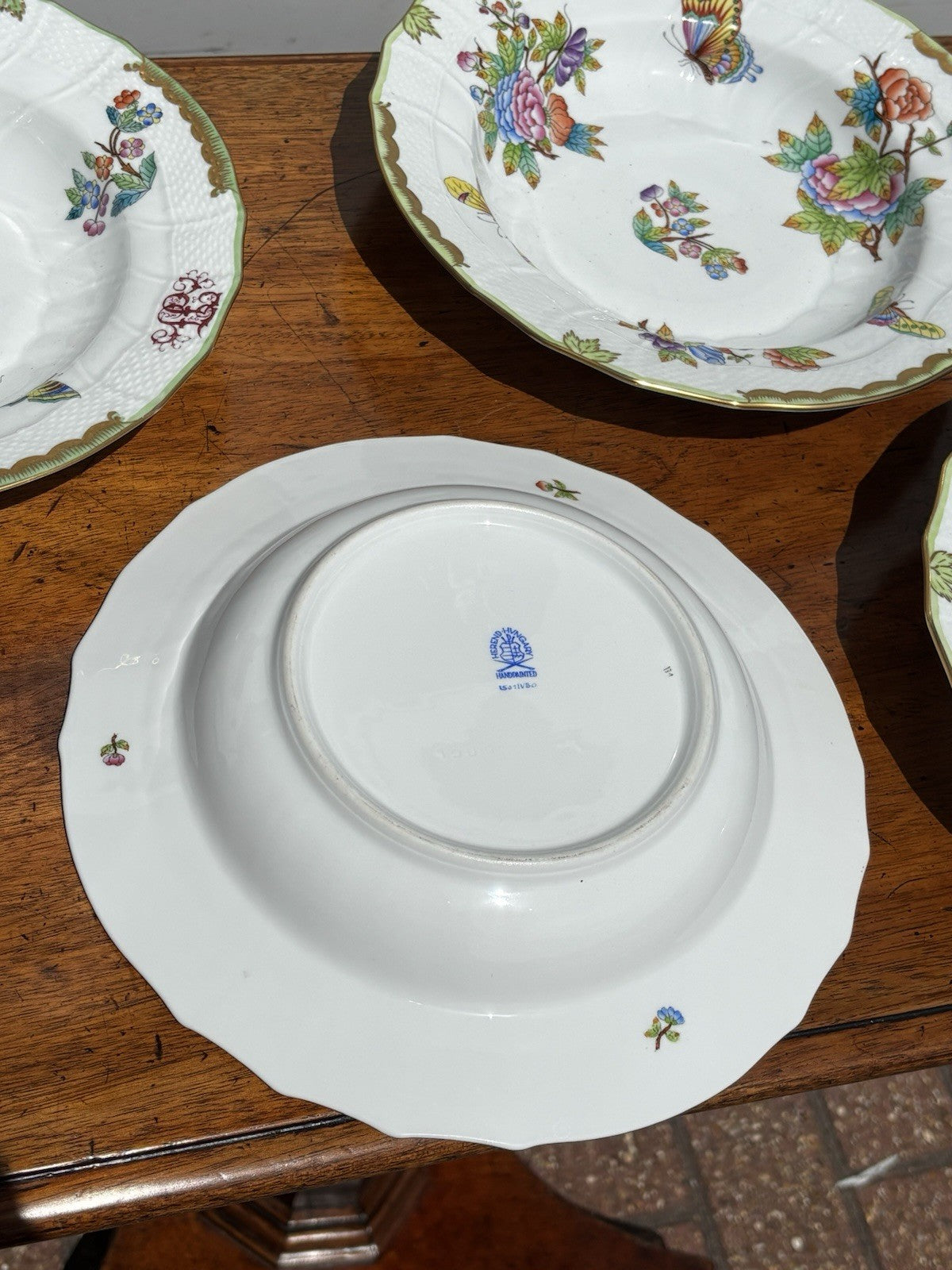 4 Herend Queen Victoria Large Soup Bowls