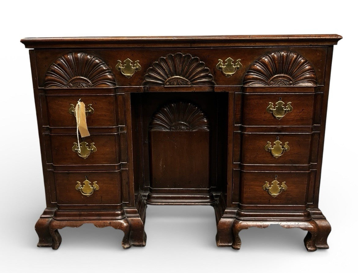 Antique Mahogany Rhode Island Desk, In The Style Of John Townsend.
