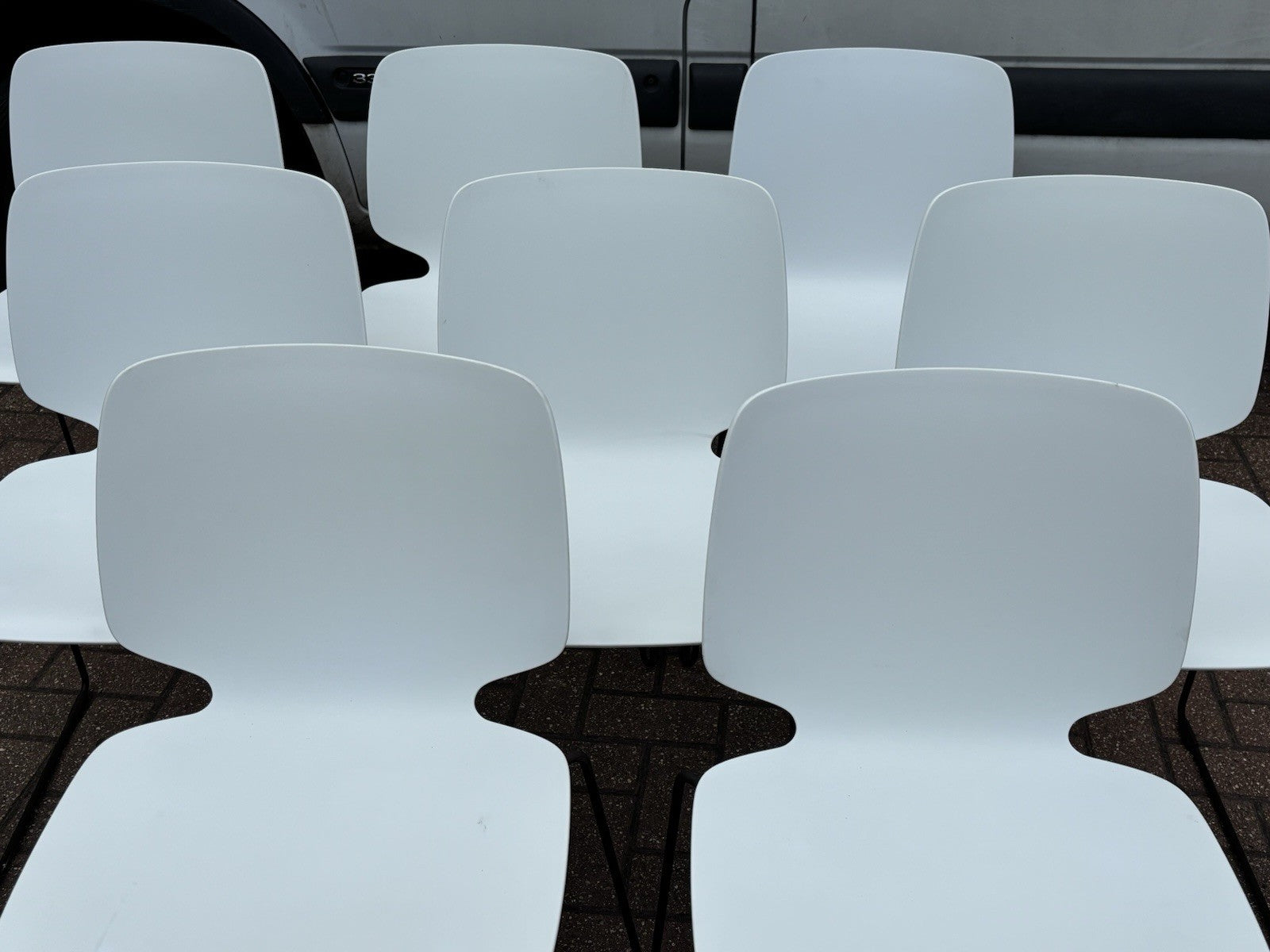 8 Pedrali - Babila Stacking Indoor / Outdoor Dining Chairs.