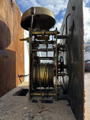 8 Day Longcase Clock, Stevenson Of Stafford. Brass Face.