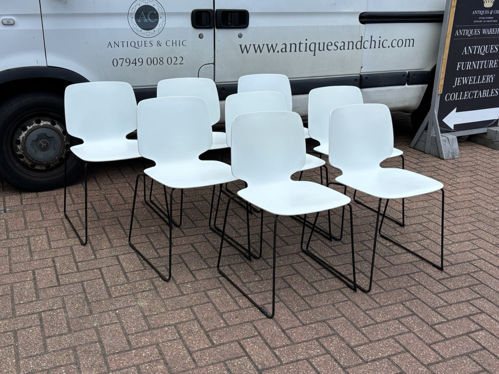 8 Pedrali - Babila Stacking Indoor / Outdoor Dining Chairs.