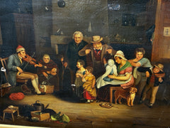 19th C Gilt Framed Rendition of “The Blind Fiddler” Original by Sir David Wilkie