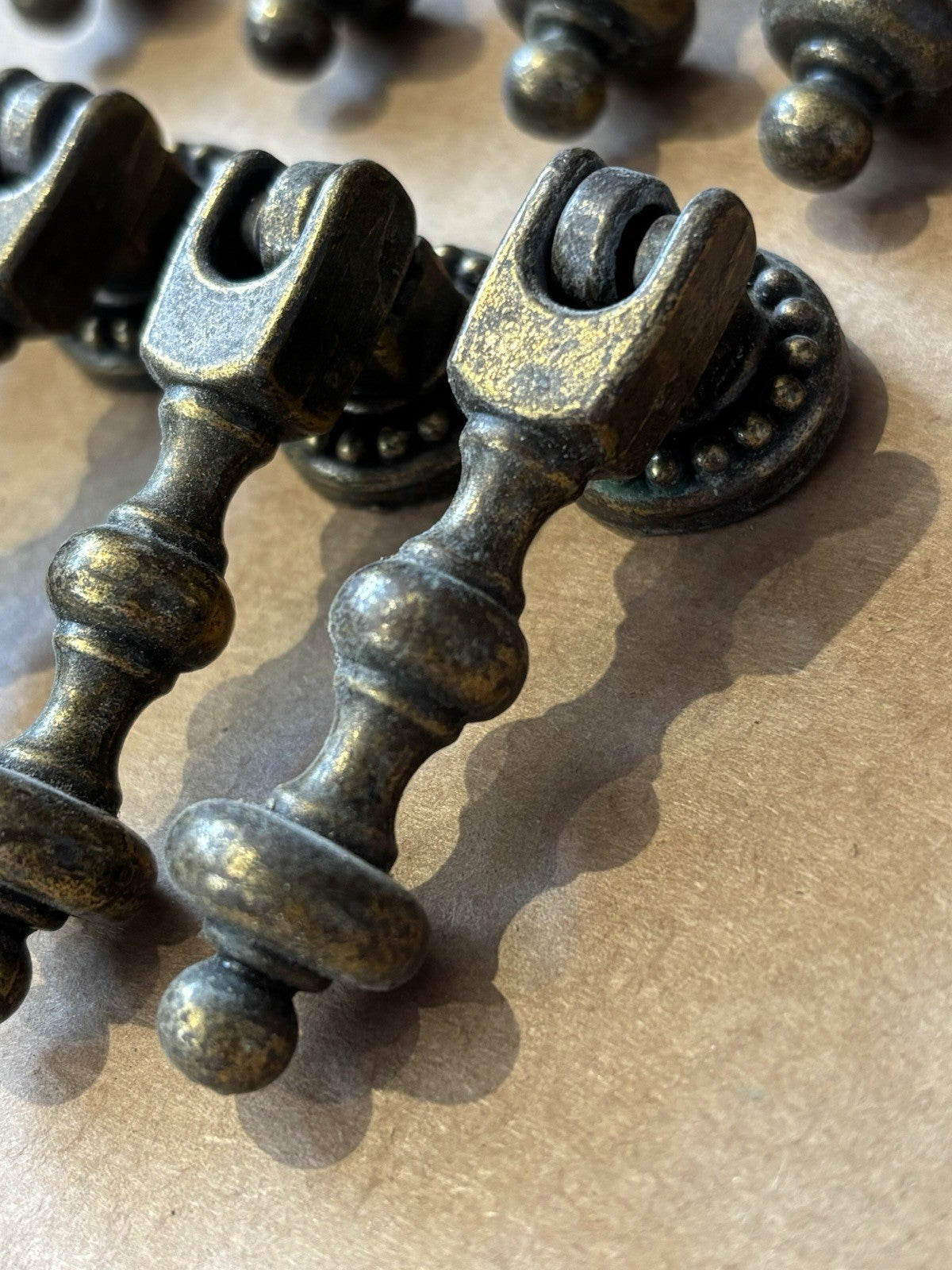 Antique Brass Handles.
