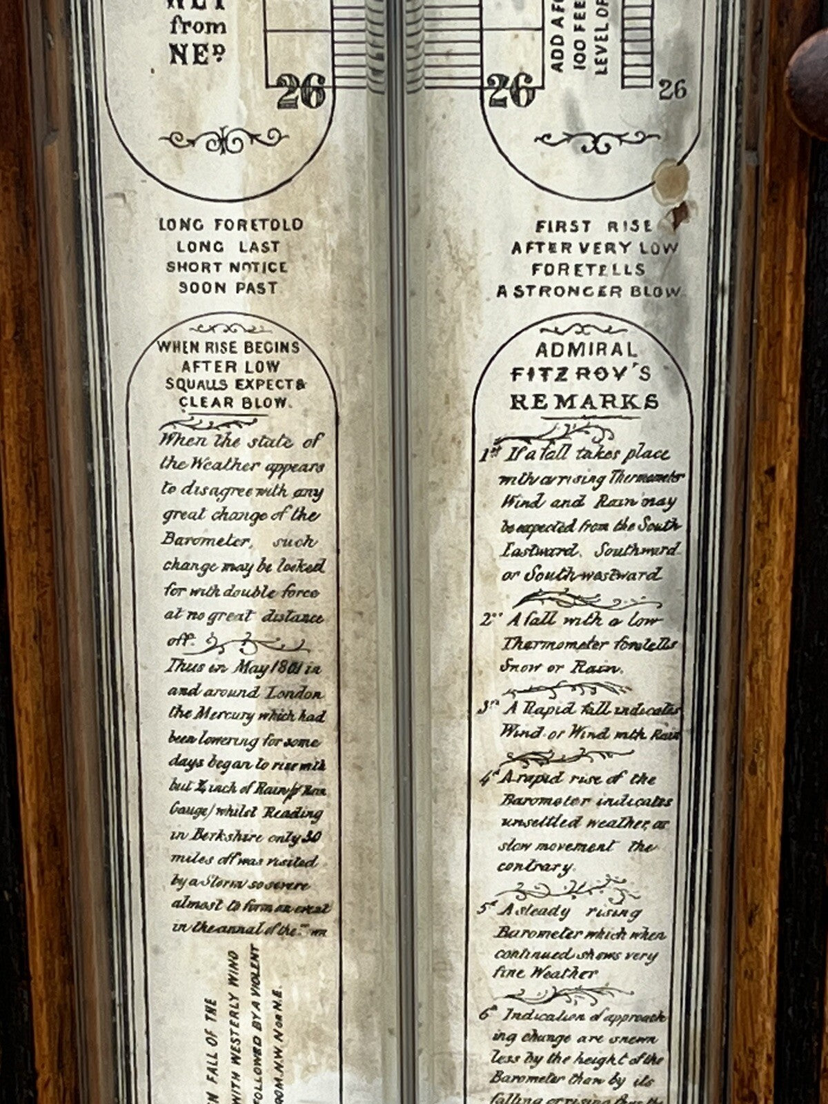 Antique Admiral Fitzroy Barometer