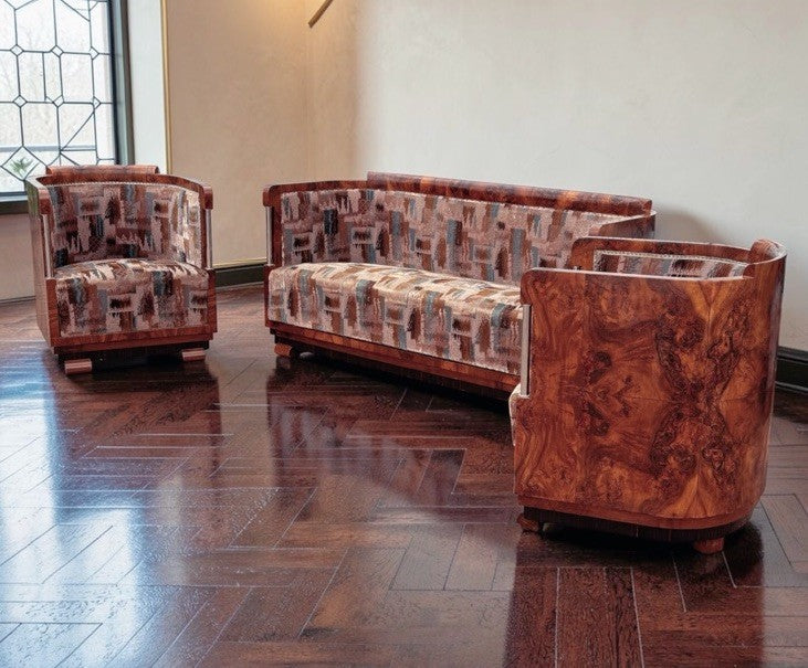Art Deco 3 Piece Lounge Suite, Fab Condition For It's Age, Desirable dimensions.