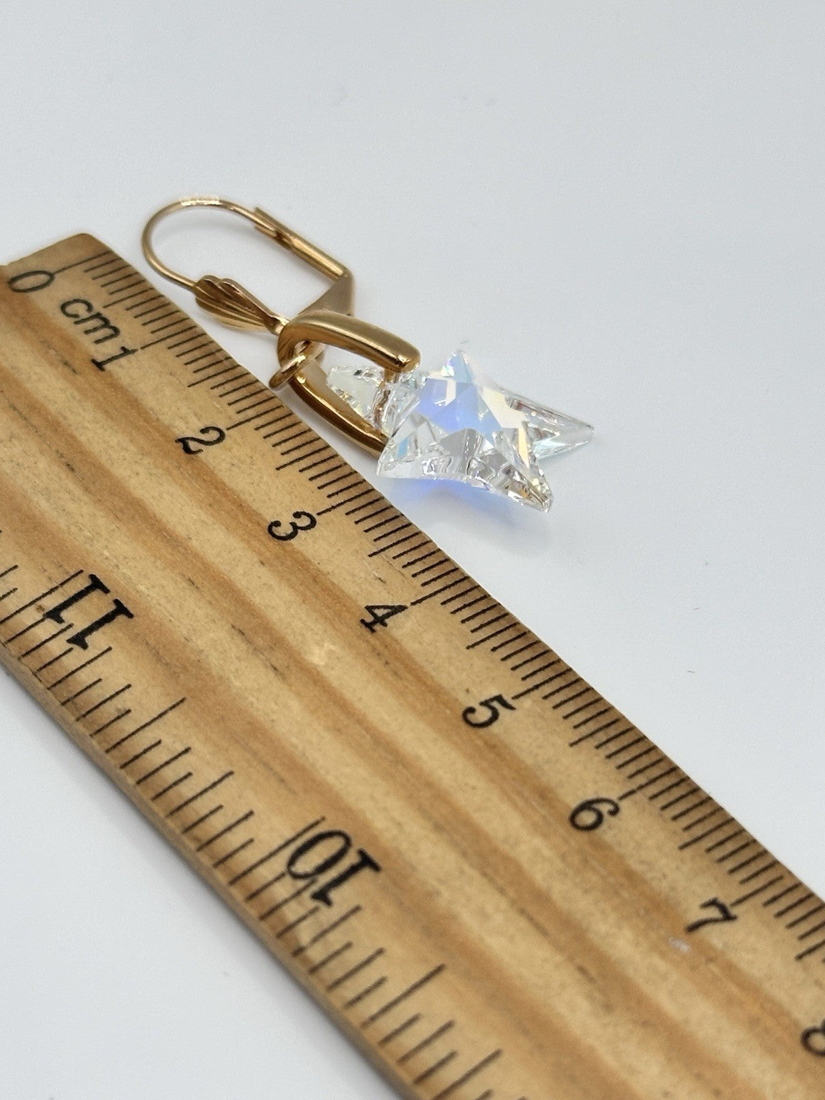 18ct Gold Plated Statement Aurora Borealis Star Necklace And Earring Set