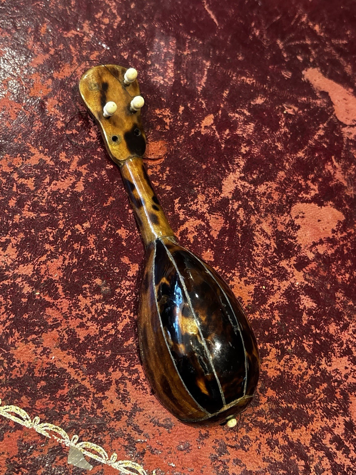 Antique Wooden Miniature Mandolin