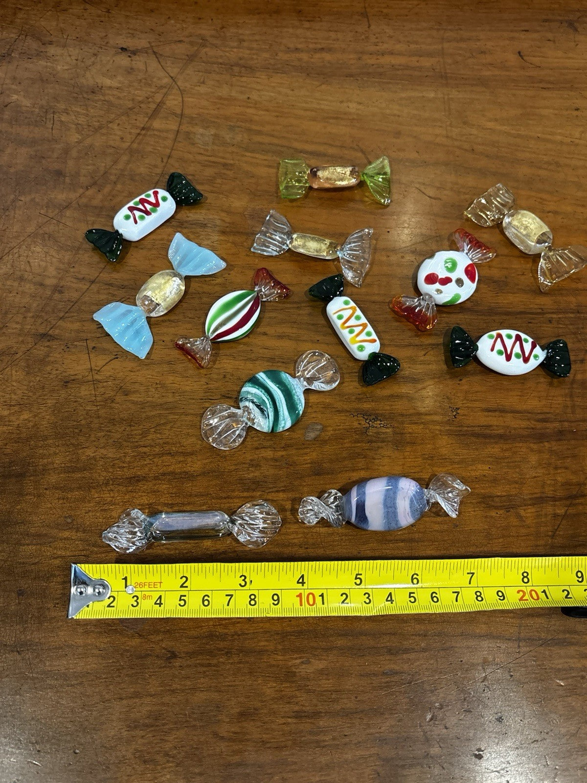 12 Vintage Murano Glass Wrapped Sweets / Candy