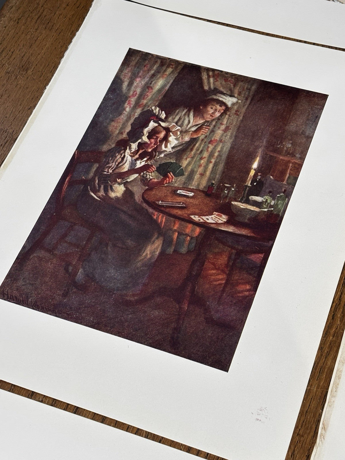 16 Antique Coloured Prints Of Charles Dickens Characters