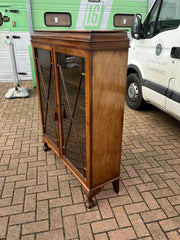 Antique Mahogany Bookcase With Adjustable Shelves