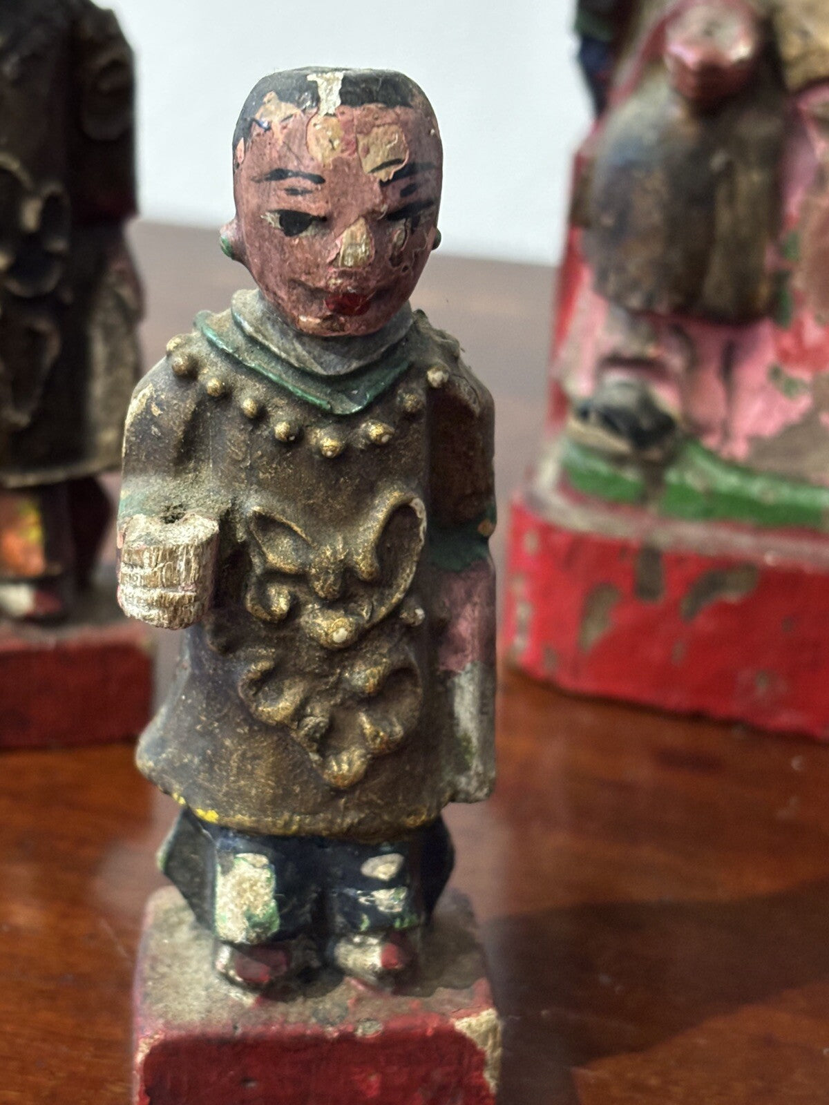 Antique Collection Of Chinese Wooden Figures