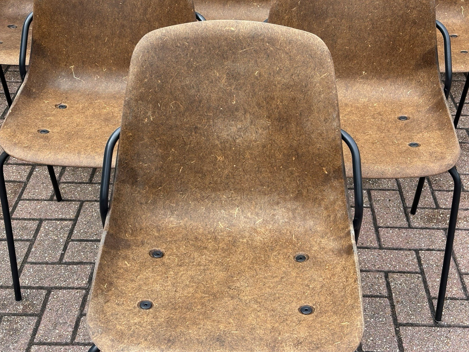 6 Designer Vepa Hemp Chairs. Stacking Chairs.