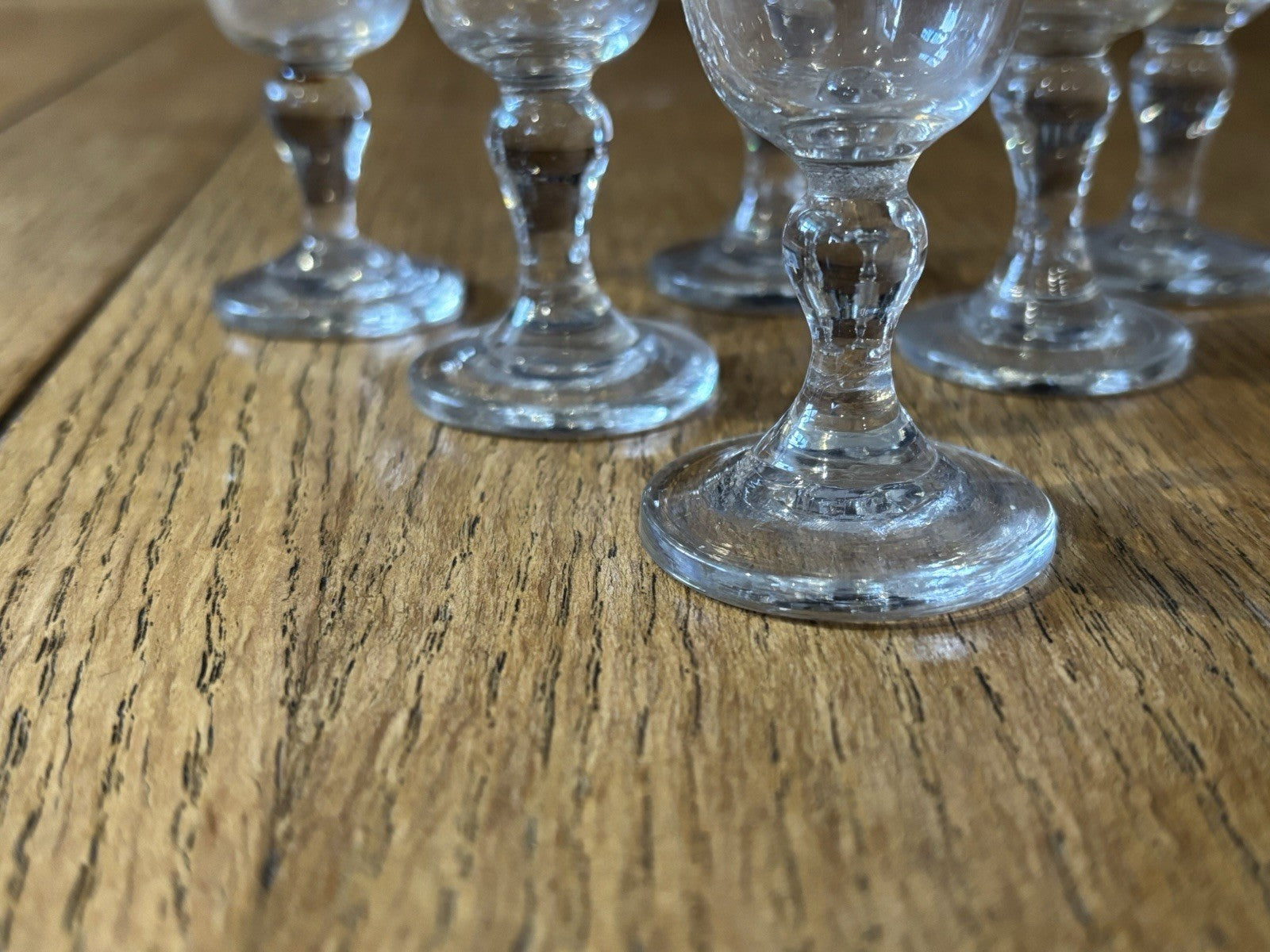 Antique Set Of 6 Liqueur Glasses