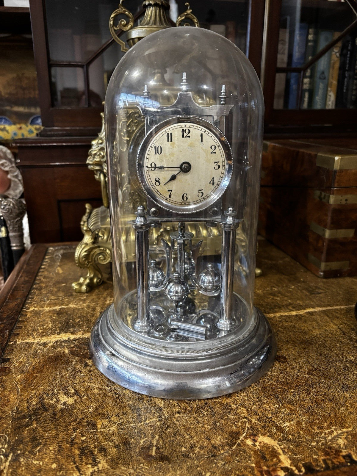 1930's Chrome Year Going Anniversary Clock. Ship Worldwide