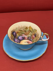 Aynsley Orchard Gold Signed Teacup & Saucer