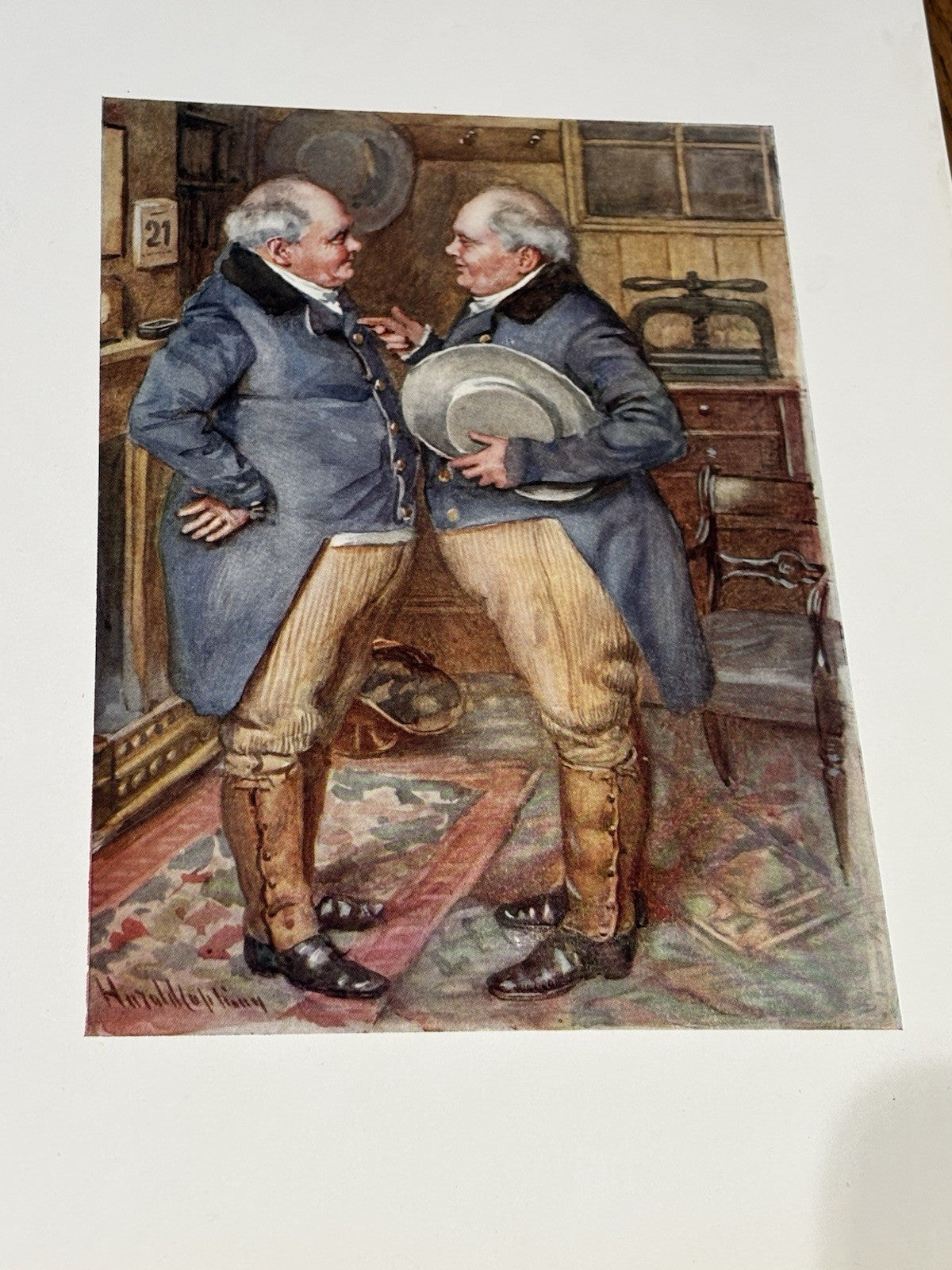 16 Antique Coloured Prints Of Charles Dickens Characters