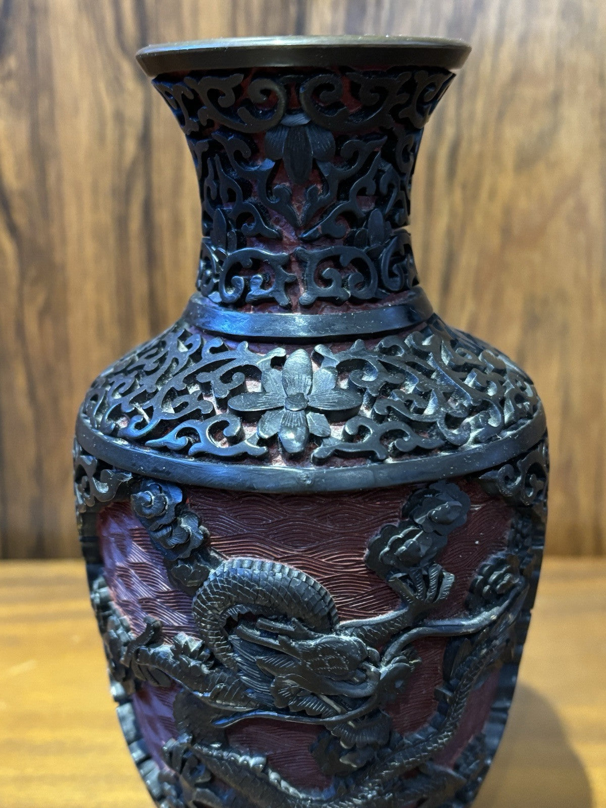 Antique Cinnabar Vase