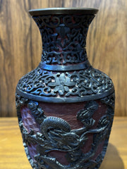 Antique Cinnabar Vase