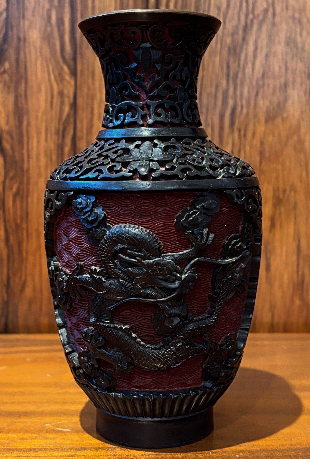Antique Cinnabar Vase
