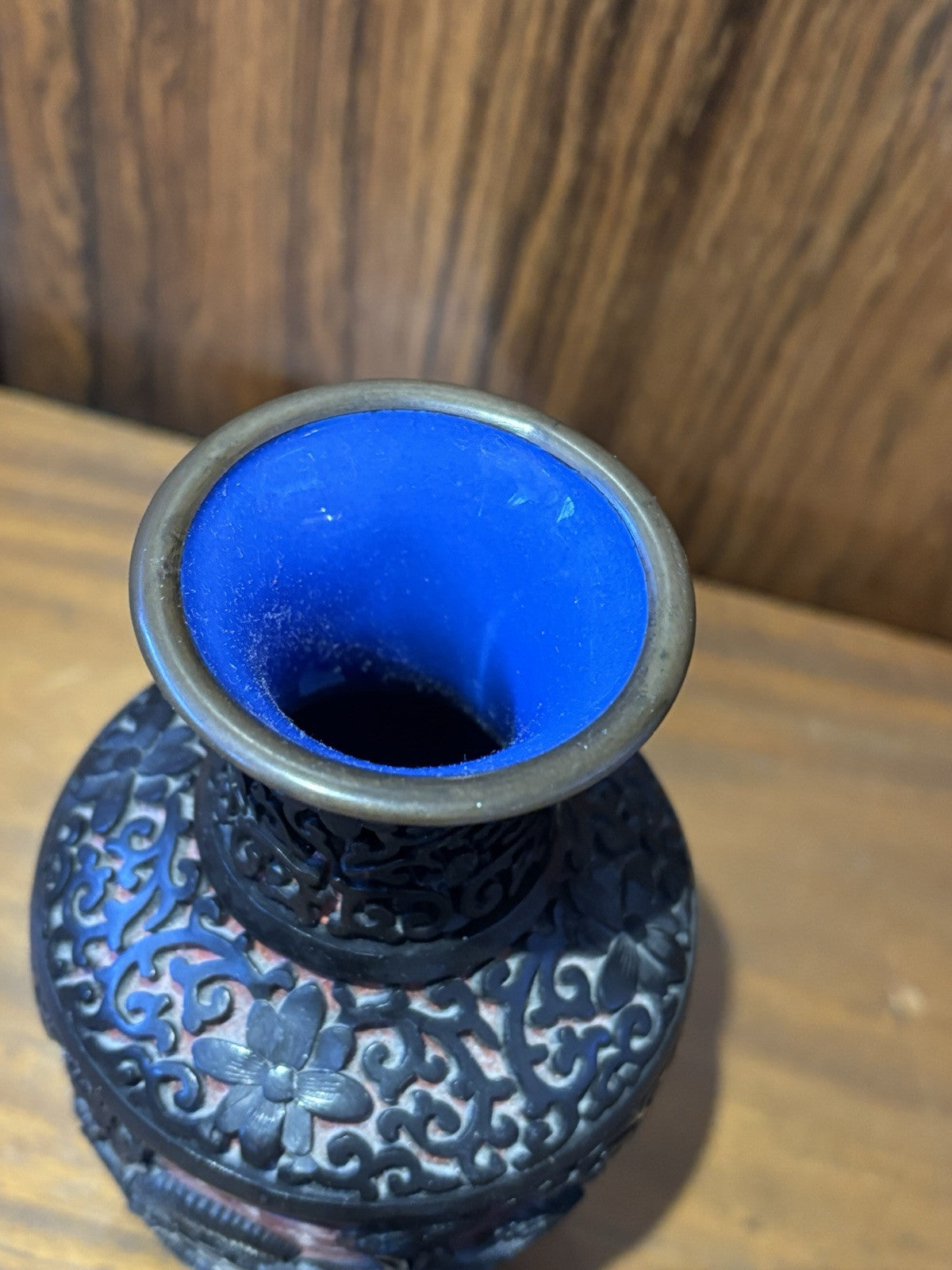 Antique Cinnabar Vase