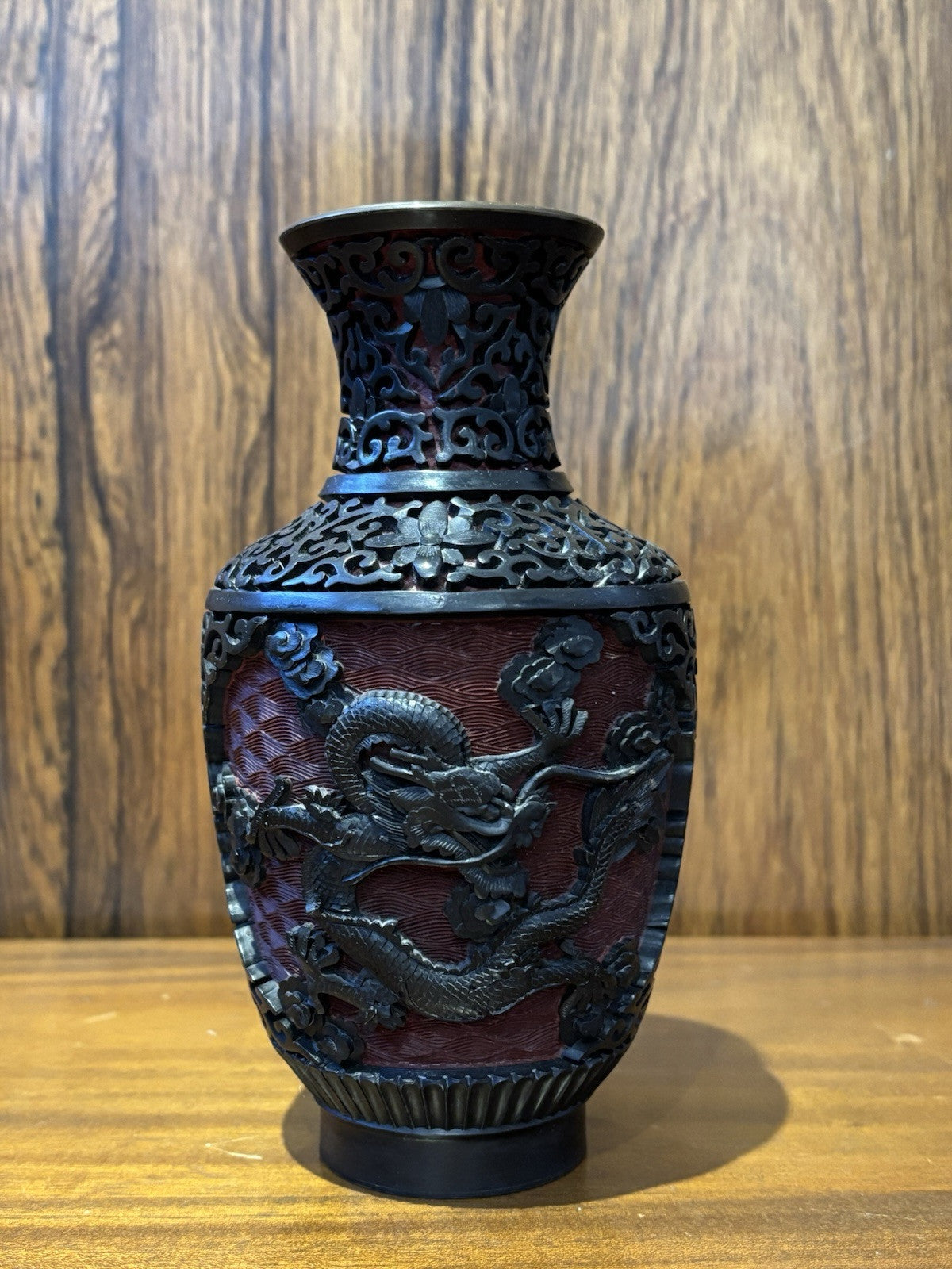 Antique Cinnabar Vase