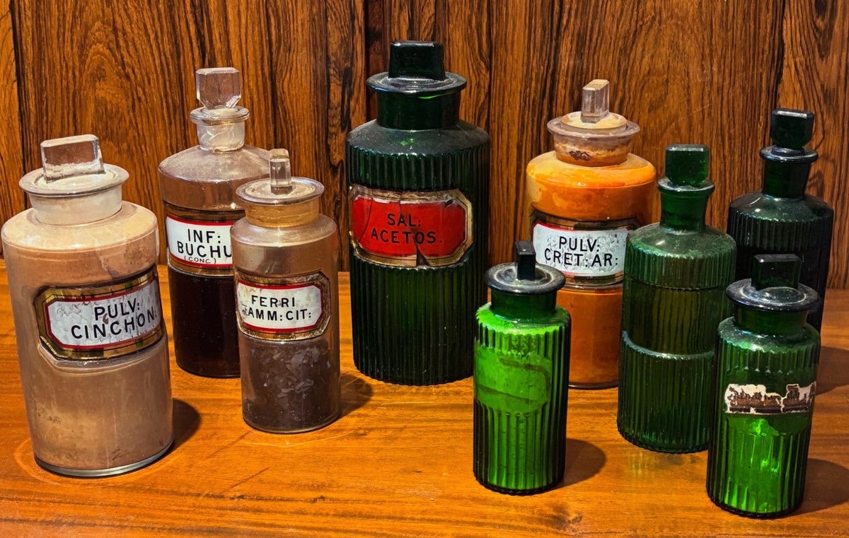 Antique Apothecary Chemists Bottles